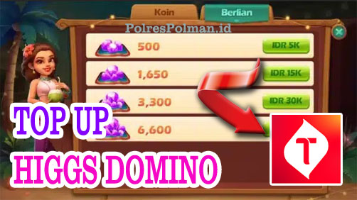 Cara Top Up Higgs Domino 3000 Pulsa Telkomsel