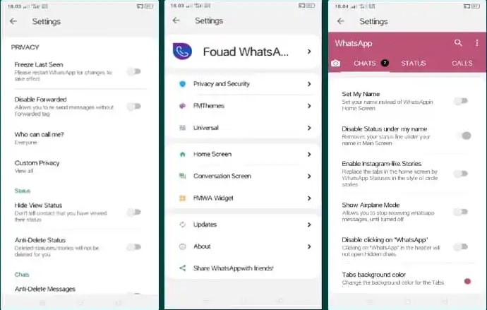 Fitur Fouad WhatsApp Mod Apk