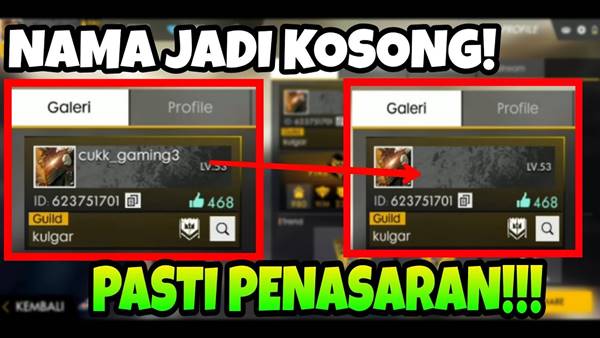 Kelebihan Memakai Spasi Nama FF Kosong